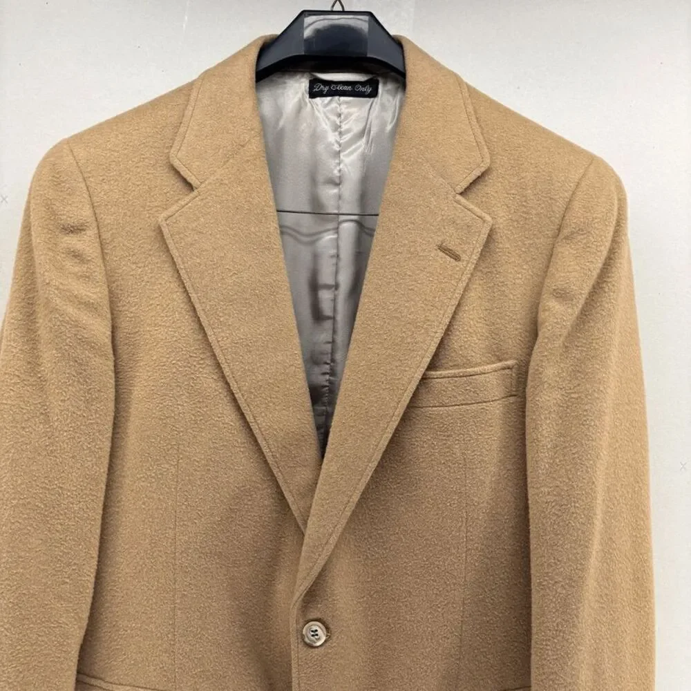 Vintage Southwick Camel Hair Blazer‎ 42R Union Made In USA Dry Cleaned READ